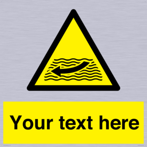 Custom Warning strong river flows